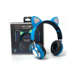 AURICULARES INALÁMBRICOS BLUETOOTH ESTILO OREJA DE GATO M-01 MP3/CELULAR/PC AZUL AURICULARES INALÁMBRICOS BLUETOOTH ESTILO OREJA DE GATO M-01 MP3/CELULAR/PC AZUL